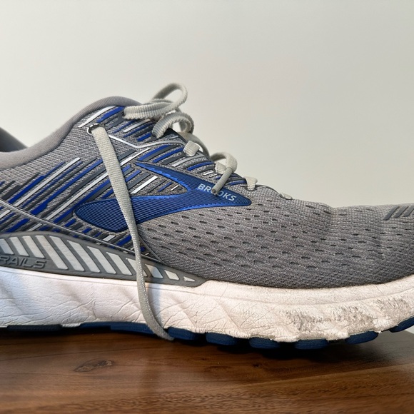 Brooks Adrenaline Gray and Navy Sneakers - Picture 8 of 8